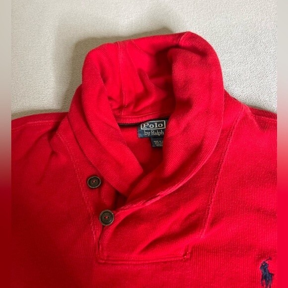 Vintage Polo Ralph Lauren Sweater red Pullover Mens Size XL - Picture 8 of 16